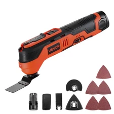 VEVOR Cordless Oscillating Tool 12V Oscillating Multi Tool 6 Speed 2.0Ah Battery