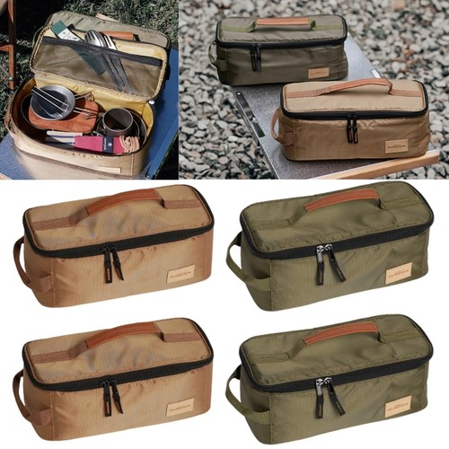 Large Capacity Portable Camping Cutlery Pouch for Picnics & Travel Storage