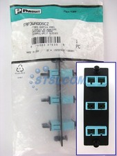 Panduit FAP3WAQDSCZ Fiber Panel 3 SC 10Gig Duplex Multimode Adapters Aqua STSI