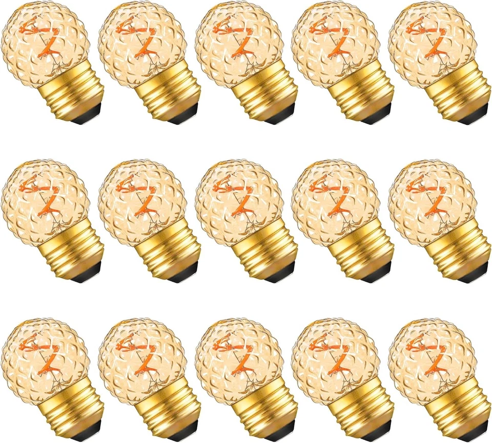 Night Light Bulbs 15-Pack, G40 LED Bulbs 1W, Warm White - Image 3 of 4