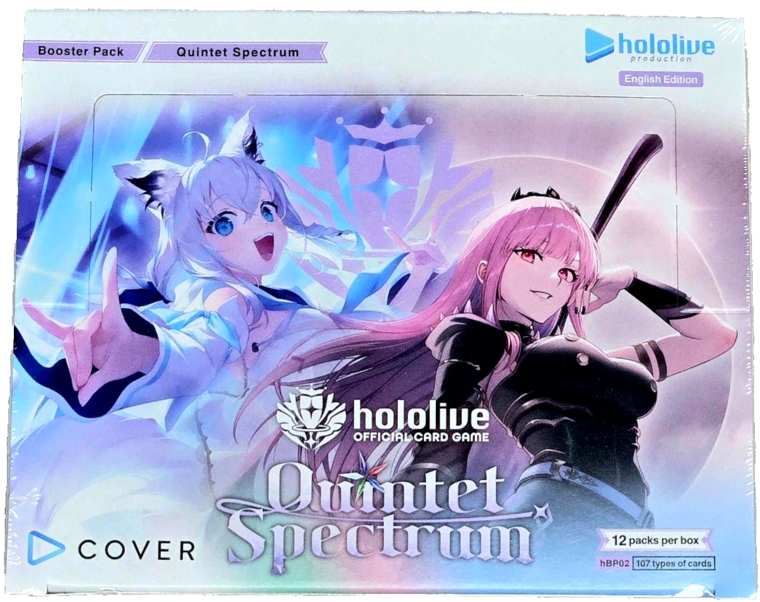 quintetページ Hololive OCG English Set 02 Quintet Spectrum Booster Box Display