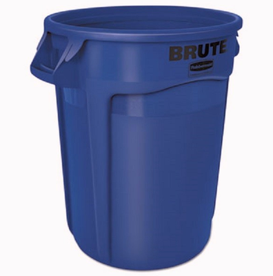 #ad Rubbermaid Commercial Fg263200blue Brute 32 Gal Round Heavy Duty Plastic Can $40.00