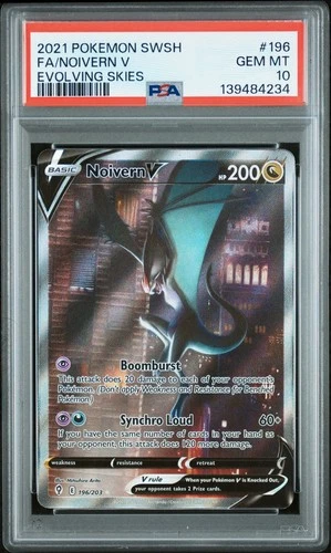 2021 Pokemon SWSH Evolving Skies #196 FA Noivern V PSA 10 GEM MT