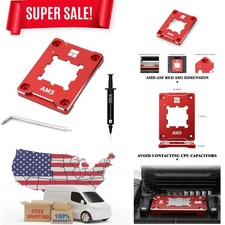 Compact AM5 CPU Anti-Bending Frame - Red Aluminum Holder for Secure Installation