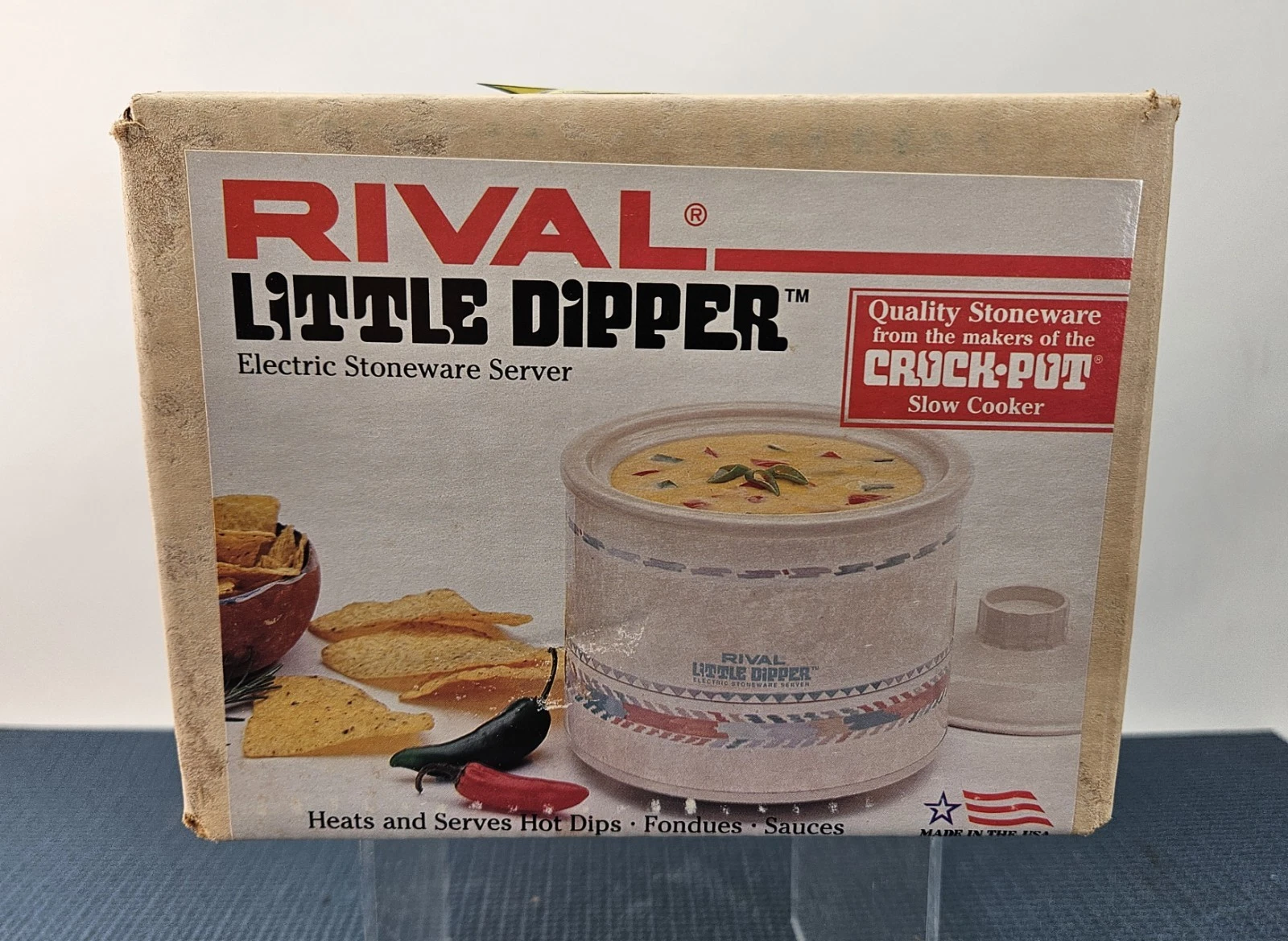 Vintage NIB Rival Little Dipper Mini Crock Pot Southwest Design Stonewear 3204
