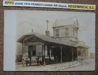 RPPC postd 1910 PENNSYLVANIA R R Depot, HEGEWISCH, ILLINOIS. Postcard REAL PHOTO