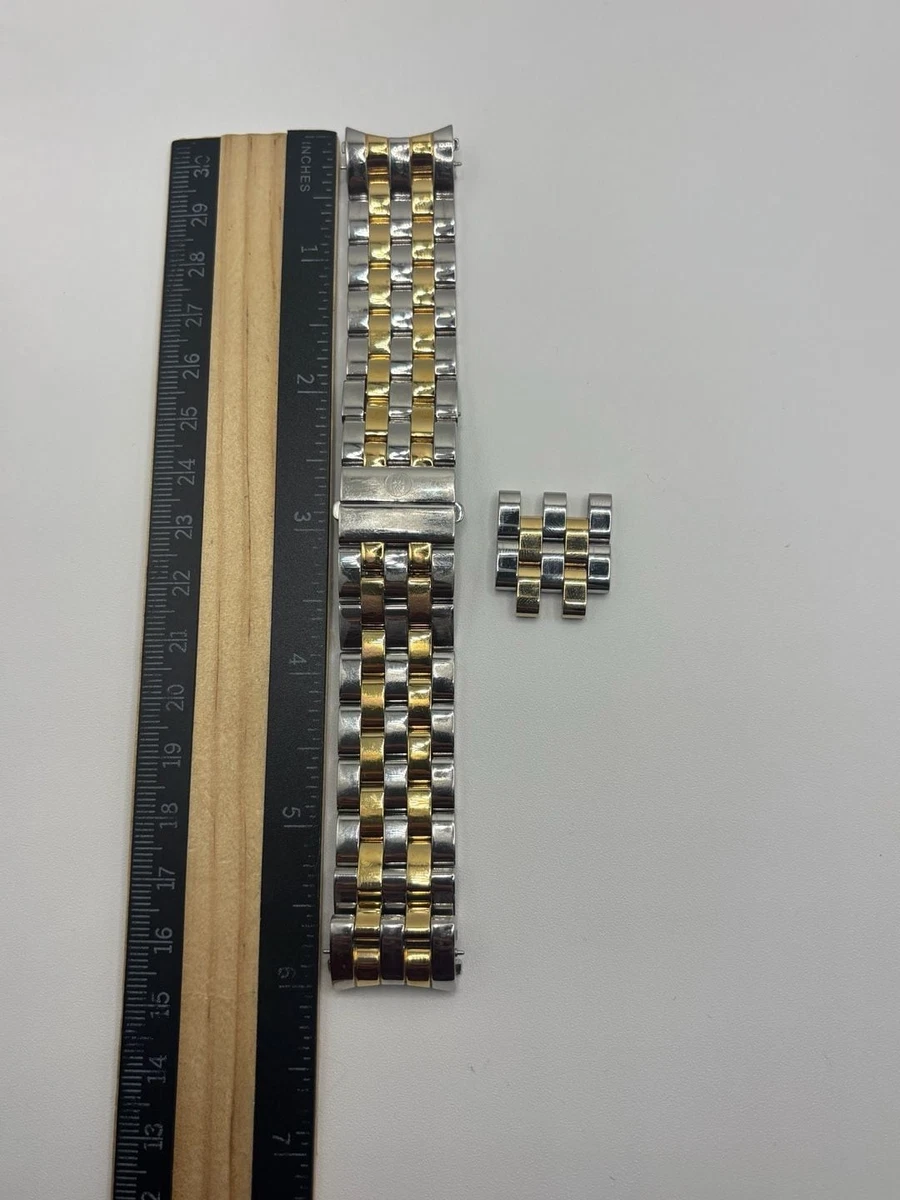 Michele Deco Two-Tone 18K Gold-Plated 7-Link Replacement Watch Bracelet 16mm Deco Seven-Link 18K Gold-Plated Bracelet MS16DM246710  main image 3