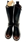 Harley Davidson Sackett Ladies Biker Boots Brown Leather Double Zip Motorbike