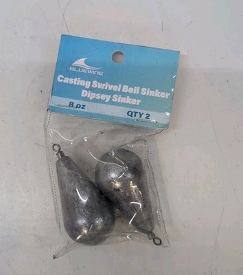 BLUEWING Casting Swivel Bell Sinkers with Brass Swivel 8oz Pack Of 2