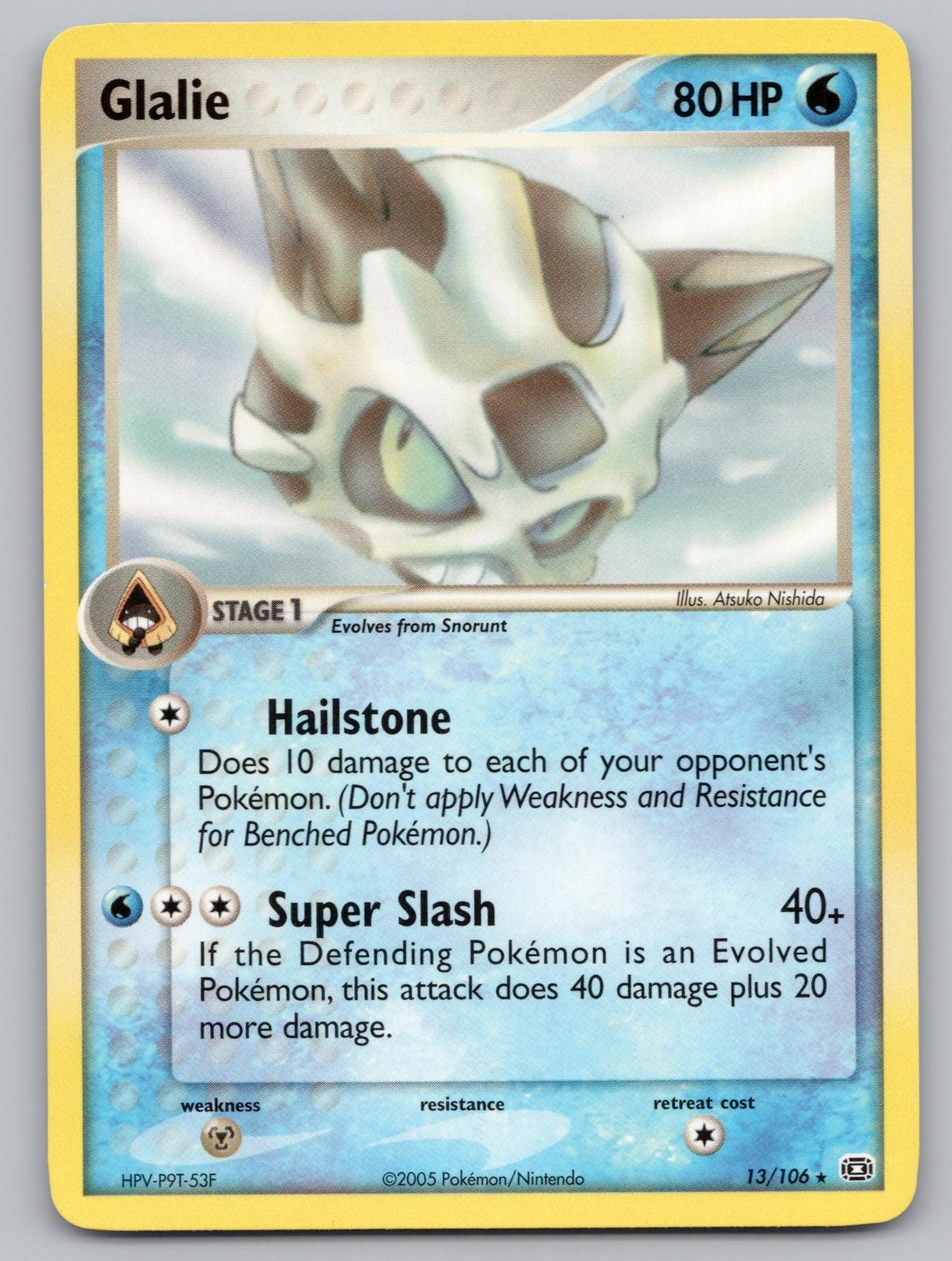 Glalie 13/106 Rare Emerald Pokemon Lightly Played