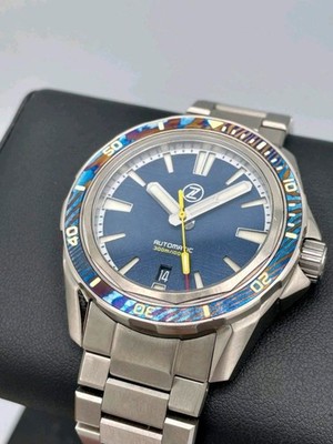 Zelos Swordfish Meteorite Damascus Titanium Automatik Diver