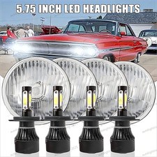 For Ford Galaxie 500 1962-1974 4pcs 5 34 5.75 Inch Round Led Hilo Headlights For Ford Galaxie 500 1962-1974 4pcs 5 34 5.75 Inch Round Led Hilo Headlights
