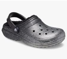 CROCS classic Glitter lined clogs Womens Size 6 Black ombre