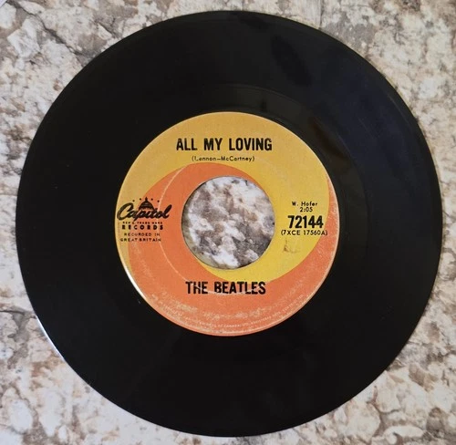 1964 The Beatles - All My Loveing & This Boy - Capatol Records - 45 Record 72144