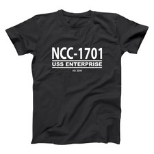 Ncc-1701 Star Trek Retro Ship Enterprise Uniform Cosplay Black Men's T-Shirt