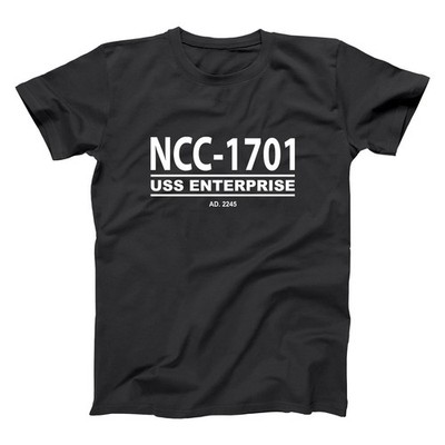 Ncc-1701  Star Trek Retro Ship Enterprise Uniform Cosplay Black Men's T-Shirt