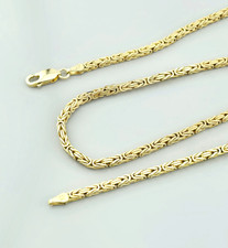 Königskette Silber 925 vergoldet eckig