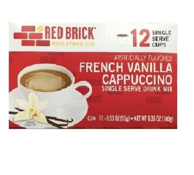 Red Brick Coffee French Vanilla CAPPUCCINO K-Cups 12 Single Serve