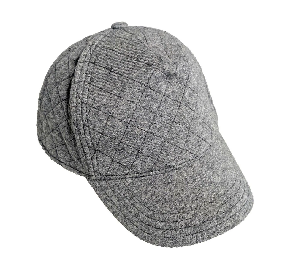 Sombrero de invierno acolchado gris Gymboree - grande para niños, espalda a presión, talla única, usado en excelente estado - Foto 2 de 4