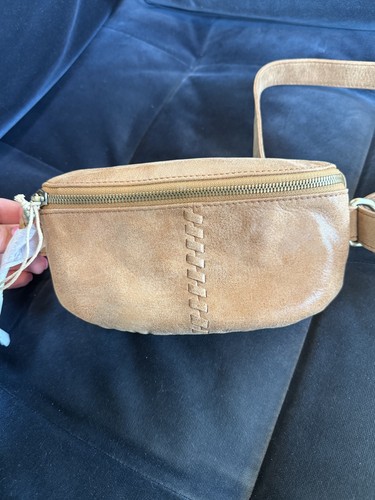 HOBO Fern Belt Bag Whiskey Leather with center weave NWT
