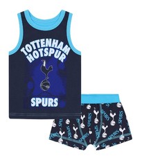 Tottenham Hotspur FC Official Soccer Gift Boys Boxer Shorts  Vest Set