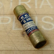 Economy Fuse & Mfg. Co. 1106 non Indicating 6 Amp 250 Volt Fast Acting Fuse