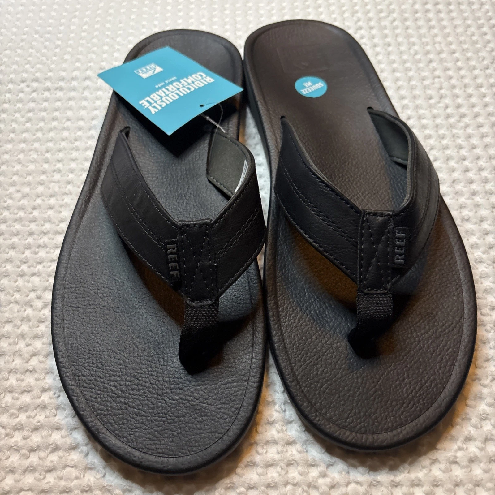 Reef Journeyer Cushion Comfort FlipFlop Thong Sandal Black Men Size 12 NEW
Opens in a new window or