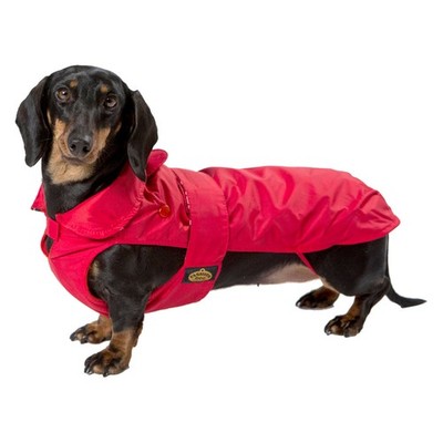 Fashion Dog Hundemantel speziell für Dackel - Rot - 33 cm Dachshund Teckel