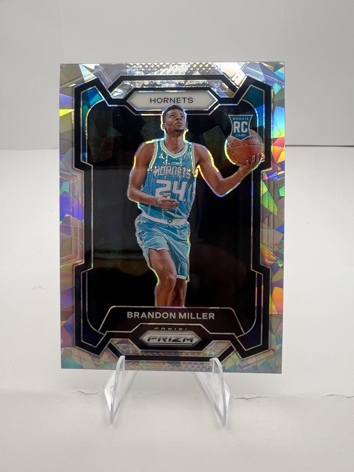 2023-24 Prizm BRANDON MILLER Silver Cracked Ice Rookie RC #152 SP! *Hornets