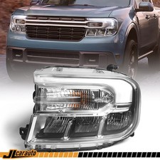 For Ford Maverick 2022 2023 2024 Chrome W/ Led Drl Headlight Driver Left W/ Bulb