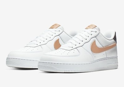 Nike Air Force 1 Low Removable Swoosh Pack - White Vachetta Tan - Men s 11 NIB