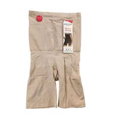 SPANX NEW Red Hot High Waist Mid Thigh Shapewear Shorts Soft Nude Color Size M