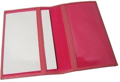Genuine Leather Passport Cover Pink CASE Holder Wallet Travel US Seal Gold Girls