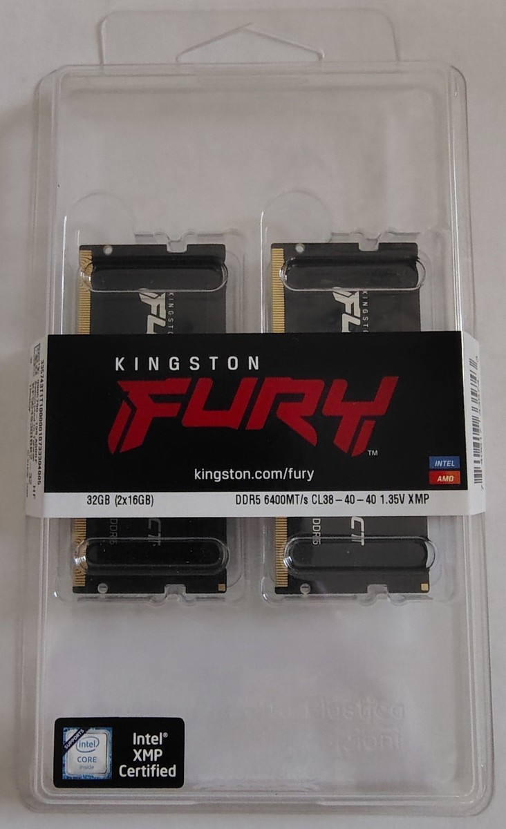 Kingston Fury Impact 32gb 2x16gb DDR5 SODIMM 6400Mhz CL38 XMP