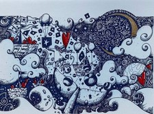 Casa della luna IV | Andrea Agostini Opera Quadro INCISIONE Firmata Ed Lim 50x40