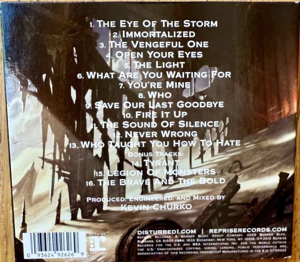 Disturbed “Immortalized” 2015 Ltd Digi • Very Good • Tool Metallica Gojira Korn - Bild 4 von 4