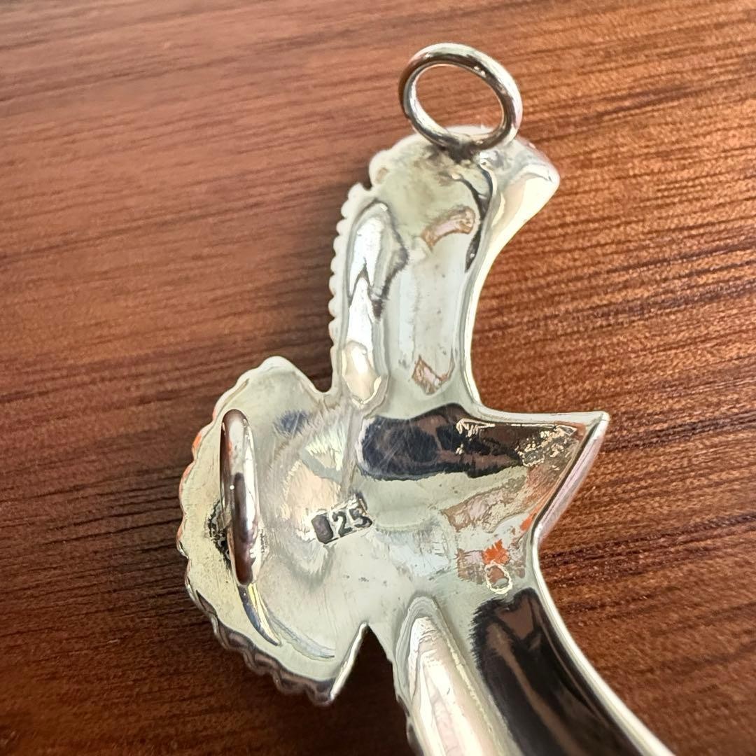 Silver 925 Native Eagle Pendant Solid New Jewelry… - image 10