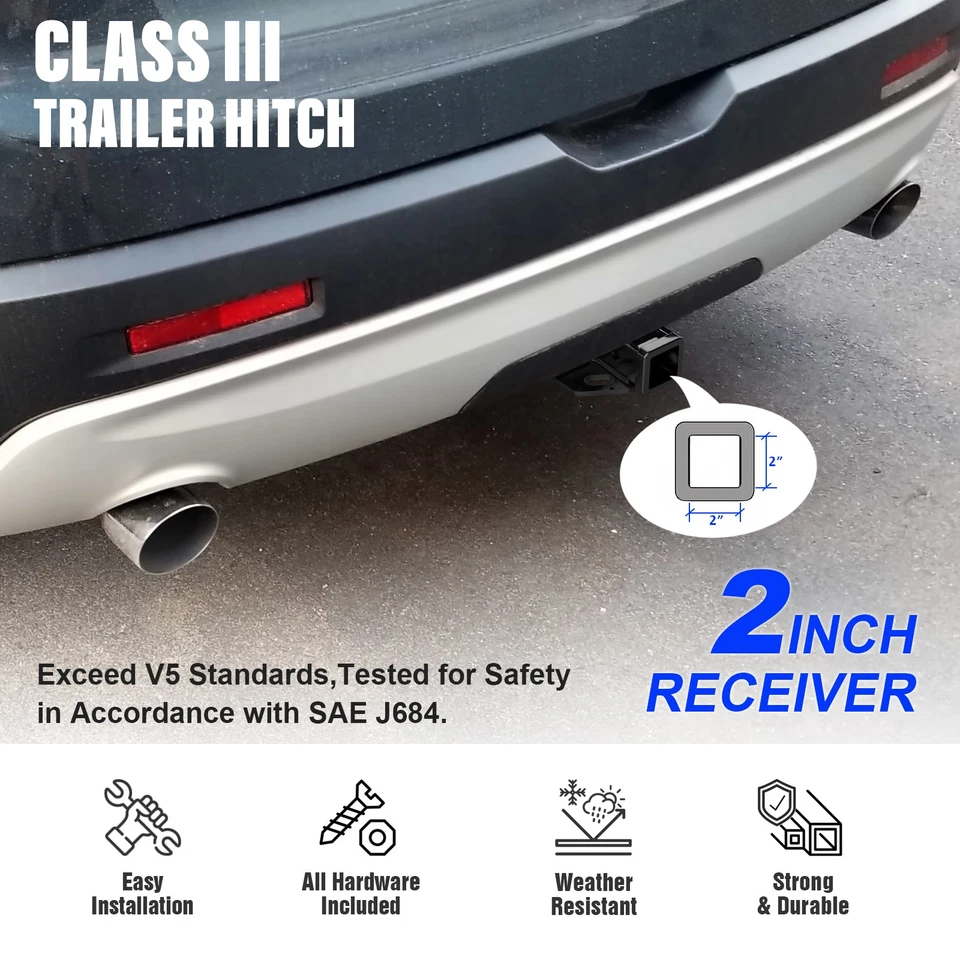 Towing Hitch Receiver Class 3 for Chevrolet Traverse 2009-2017 - Image 3 of 4