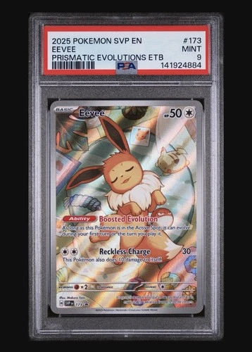 2025 POKEMON SVP EN-SV BLACK STAR PROMO #173 EEVEE PSA 9