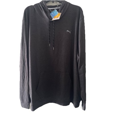 Puma Cloudspun progress Hoodie Mens heather gray Outerwear upf 40 2xl