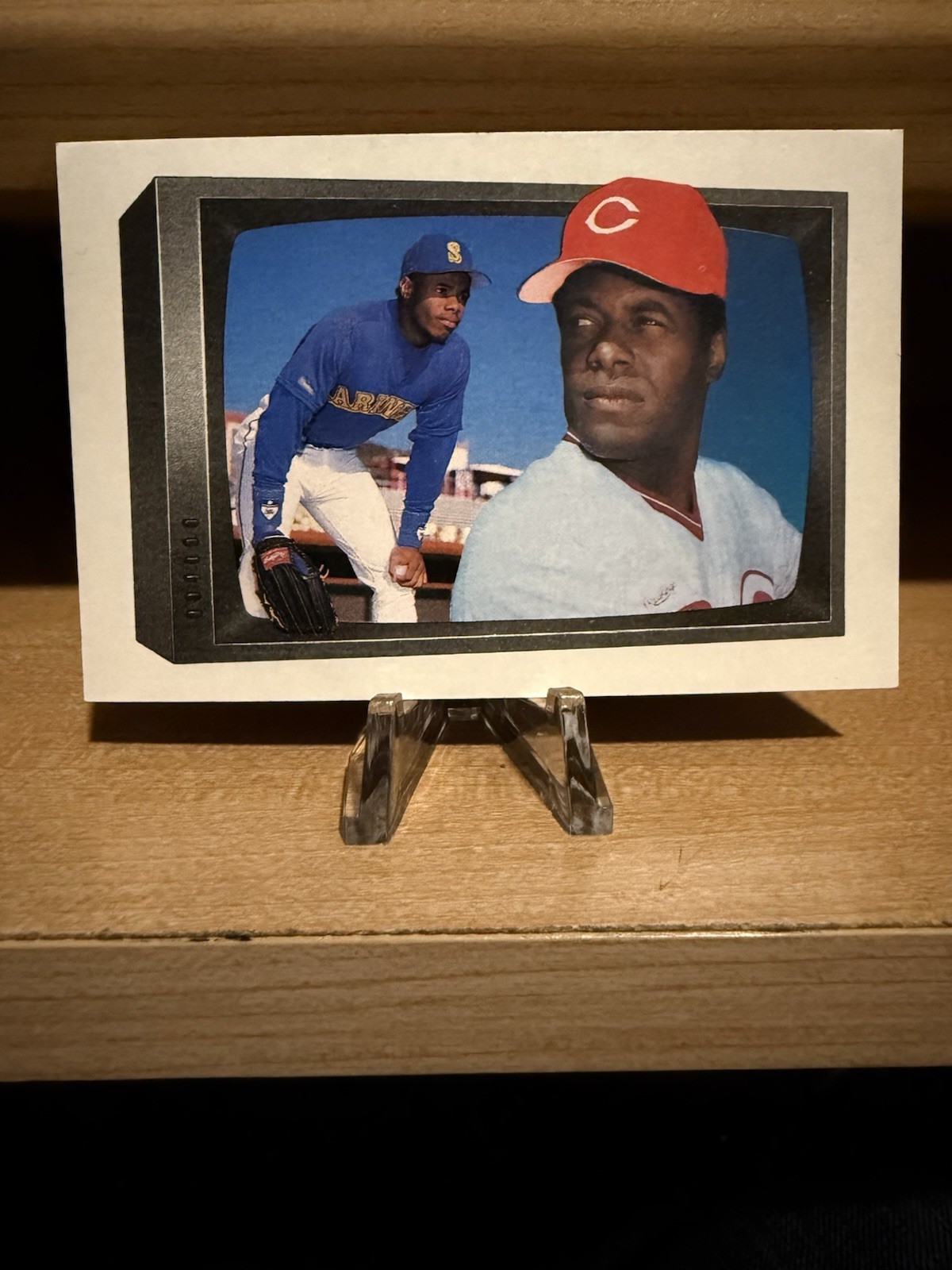1989 Bowman Baseball Ken Griffey & Ken Griffey Jr. RC Mariners Reds Card #259