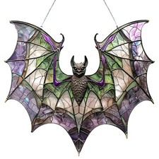 Acrylic Bat Art Light Catcher Halloween Colorful Bat Suncatchers Acrylic