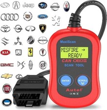 OBD2 Scanner Code Reader, Turn Off Check Engine Light, Read Erase Fault Codes,