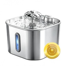 Cat Water Fountain 74oz/2.2L Stainless Steel Ultra Quiet 30dB - Easy to Clean