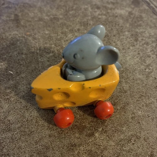 Vintage Tomy Toys Japan Mouse Cheese Toy. Nice patina. 