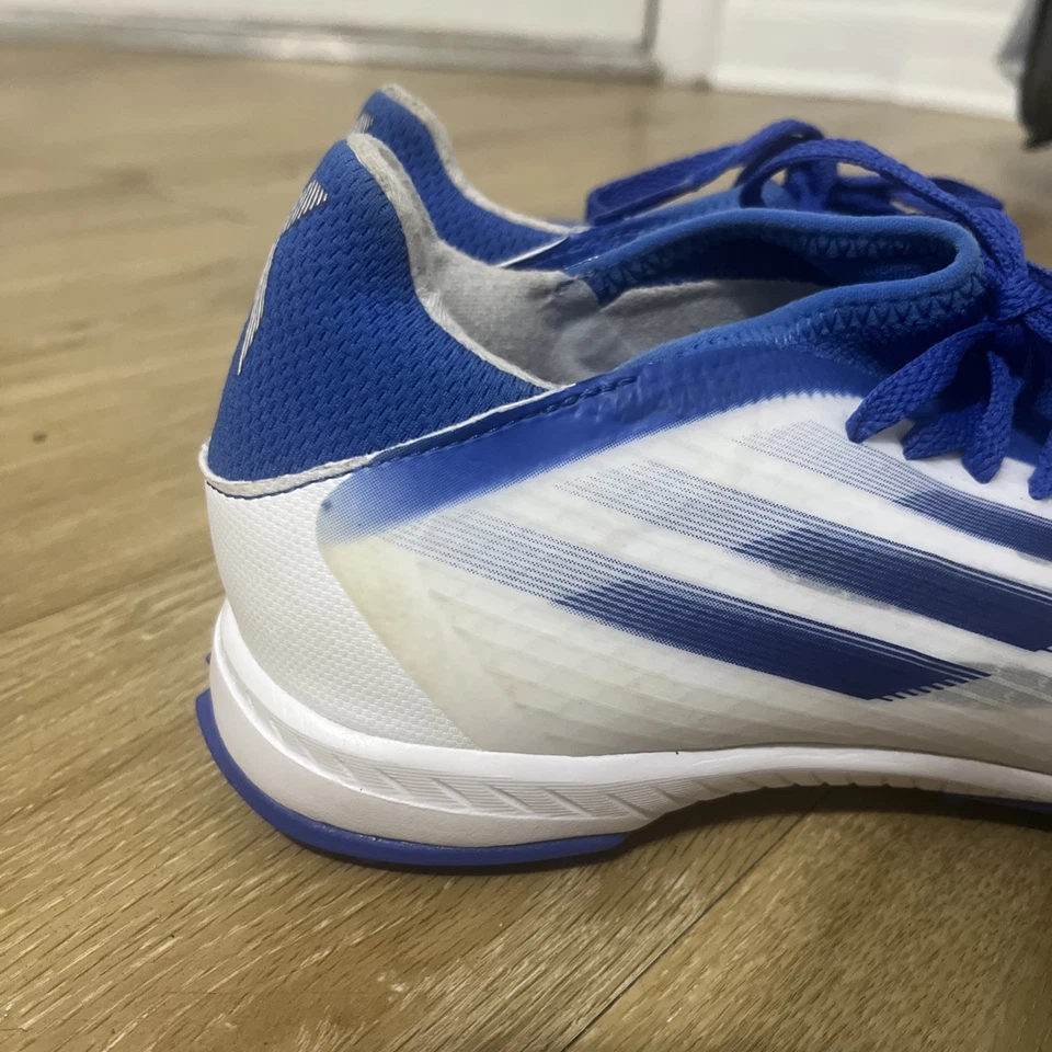 Adidas Hombres X Speedflow.3 Blanco Azul Zapatos de Fútbol con Cordones Talla 8 Foto 3 de 4