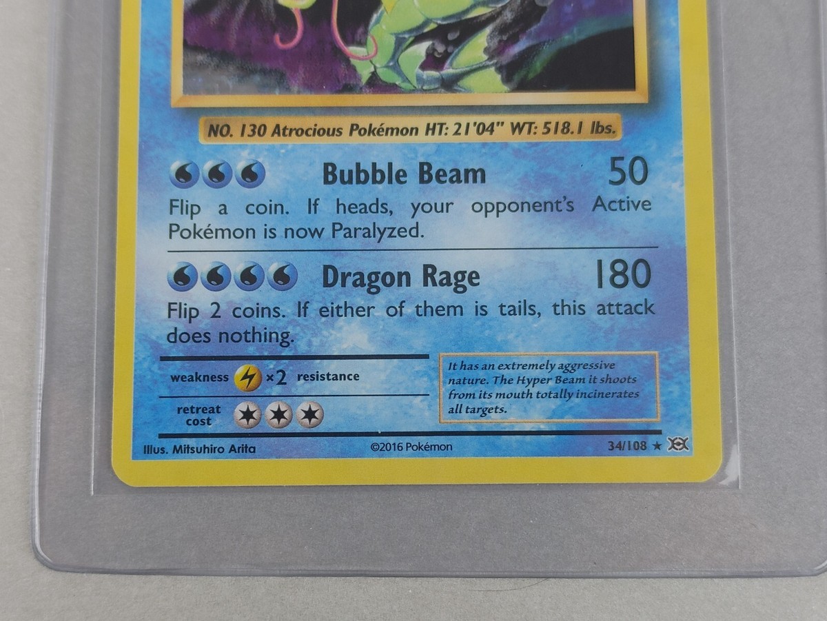 Gyarados 34/108 Holo Foil EX Evolutions Pokemon Card NM Roller