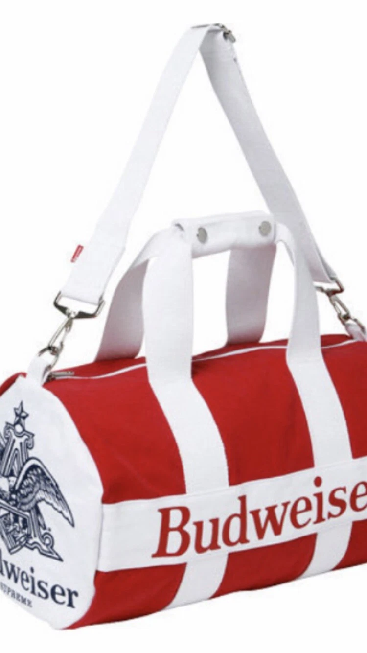 Sac de sport en toile Supreme X Budweiser   printemps/été 2009 d'occasion une fois séance photo