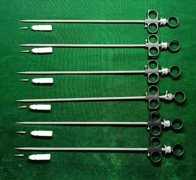 6pcs Laparoscopic SS Gynecology Ring Applicator 7mmx330mm Surgical Instrument CE