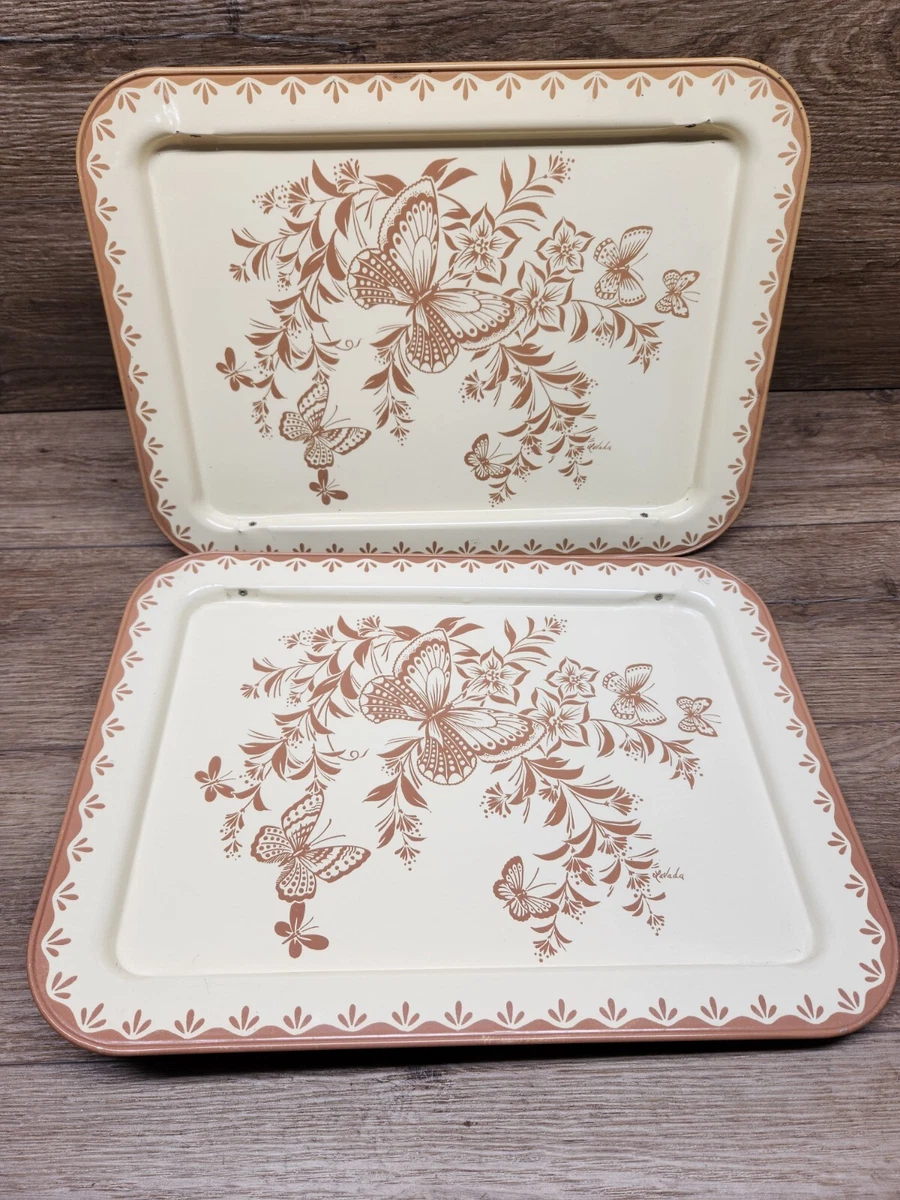 Vintage lavada tv trays deals